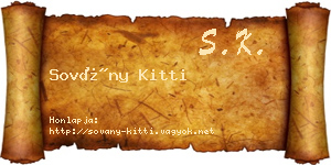 Sovány Kitti névjegykártya