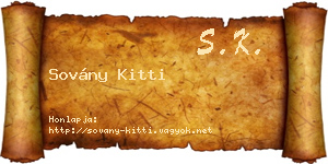 Sovány Kitti névjegykártya